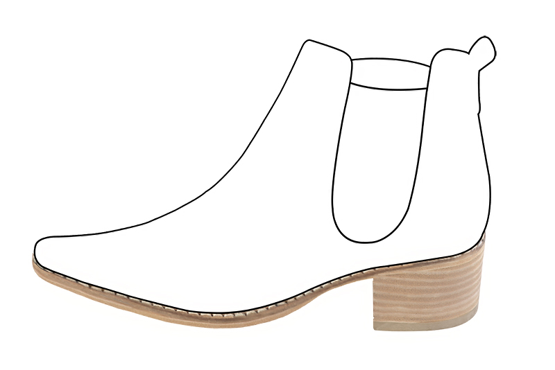 1 3&frasl4; inch / 4.5 cm high leather soles at the back. Profile view - Florence KOOIJMAN
